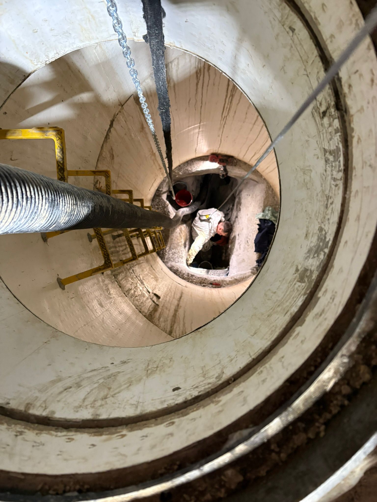 Government drainage rehabilitation — confined space access chamber