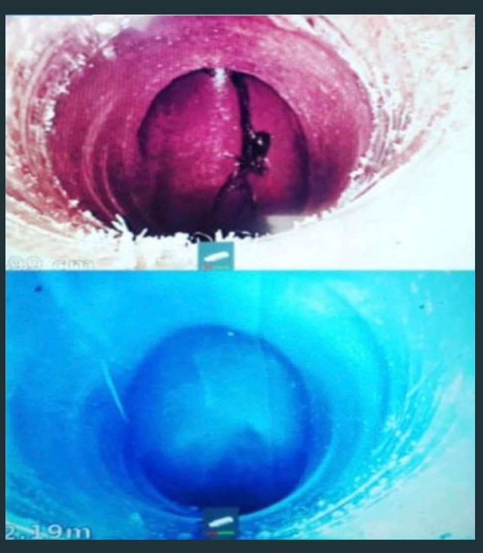 Pipe relining before and after Sydney
